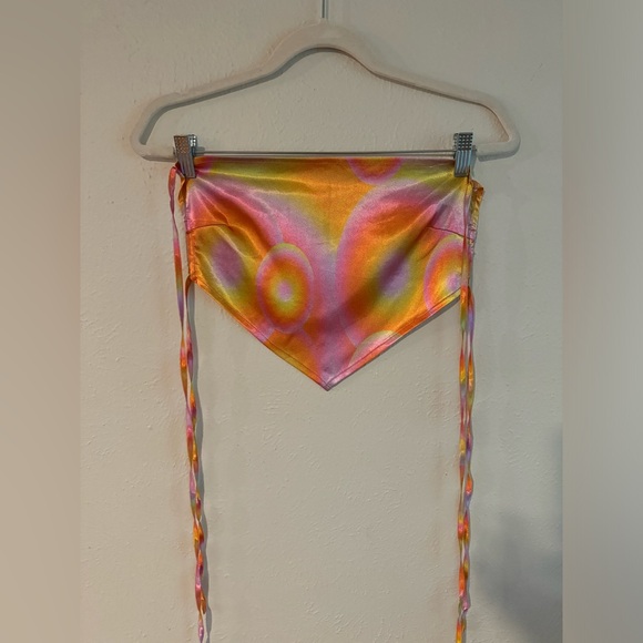 Elsie & Fred Tie Dye Low Rise Skirt And Halter Set Sz L - Festival Fun - Picture 8 of 14